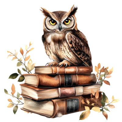 owl with books