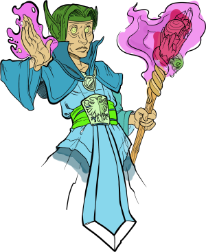 Elf Wizard by Tara Quinn https://www.drivethrurpg.com/en/product/480309/RPG-Stock-Art-Illustrations-by-Tara-Quinn--5E-SRD-Edition