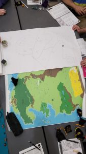 photo - Working on the old community map. 