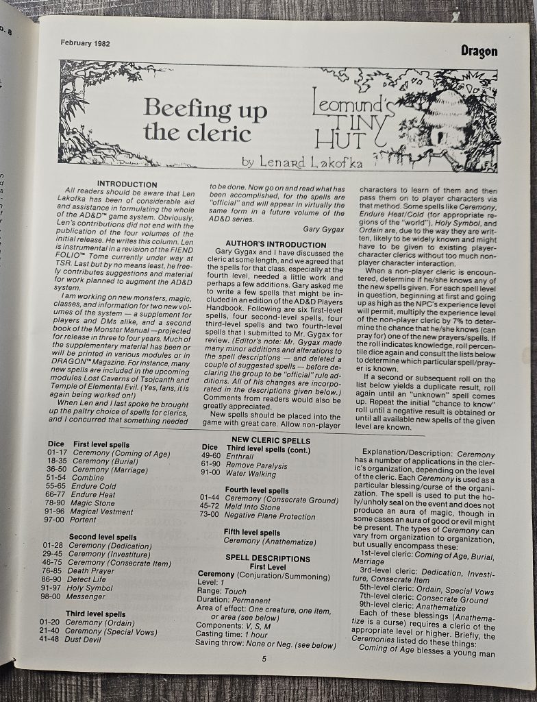 image of Leomund's Tiny Hut from Dragon magazine #58