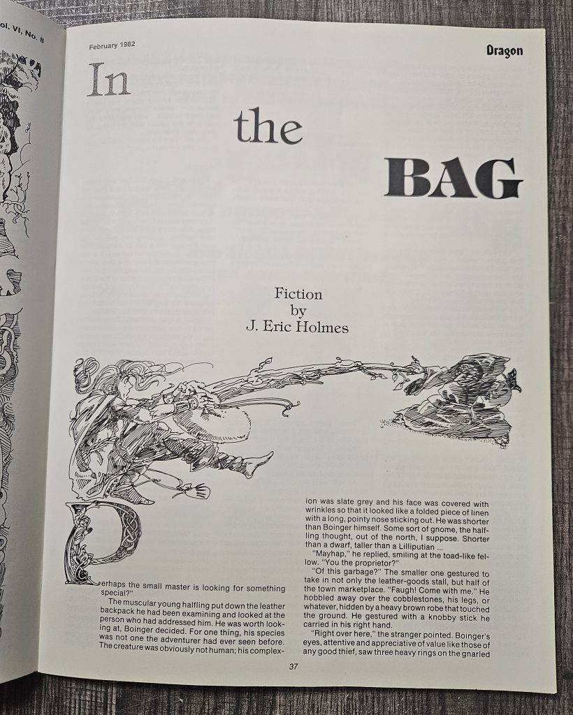In the Bag from Dragon Magazine #58
