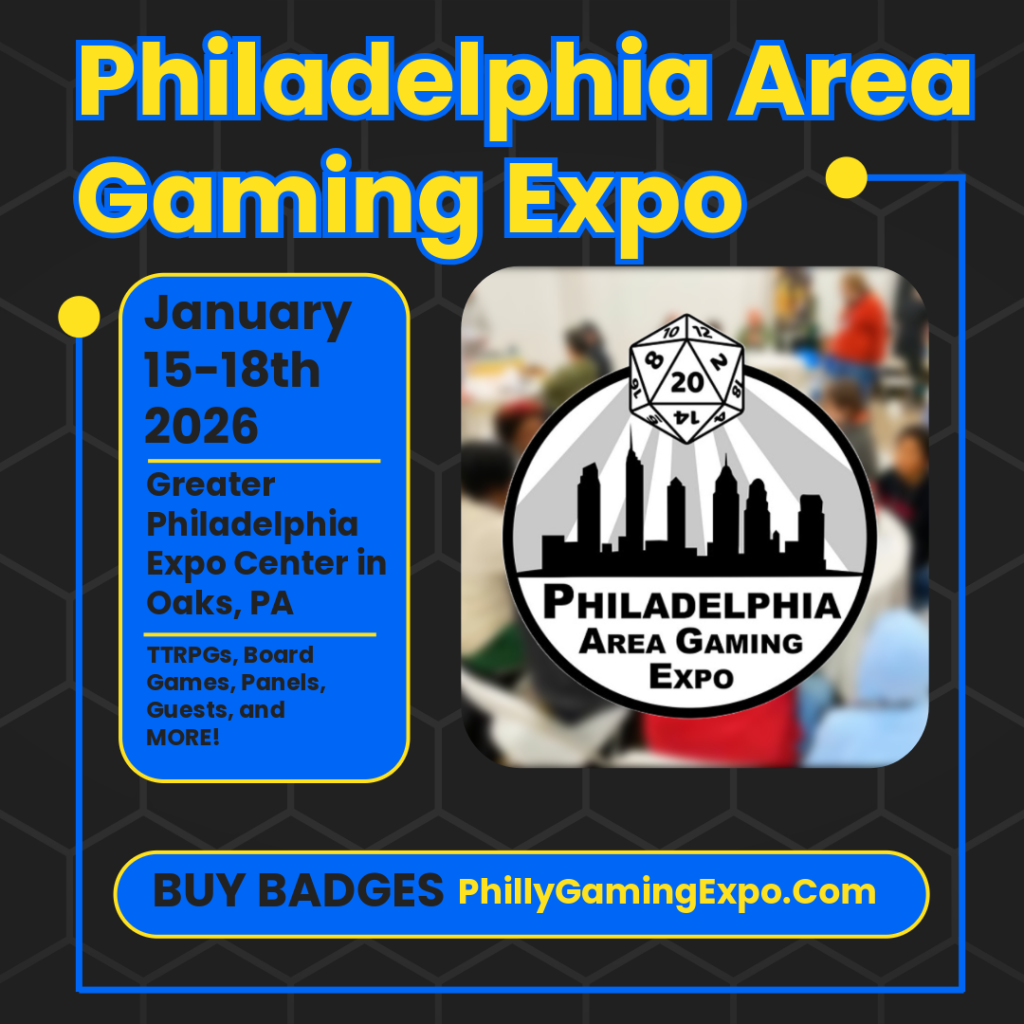 logo and information bar for the PAGE con
https://tabletop.events/conventions/philadelphia-area-gaming-expo-page-3